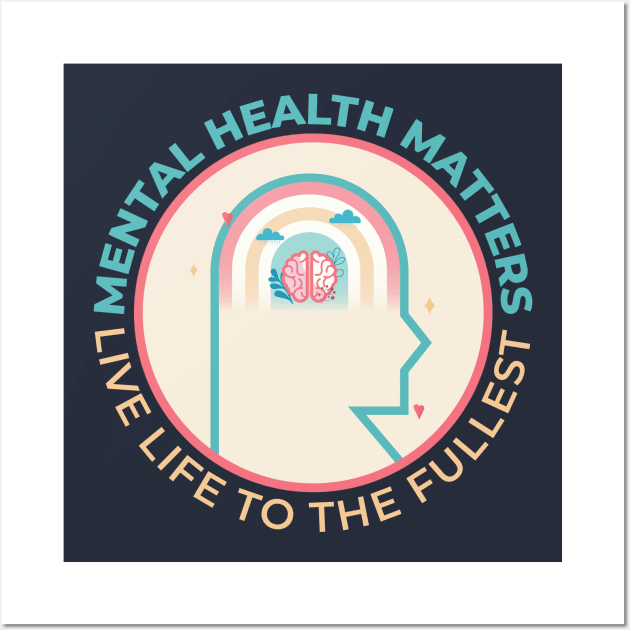 mental health matters Wall Art by R. Creatics